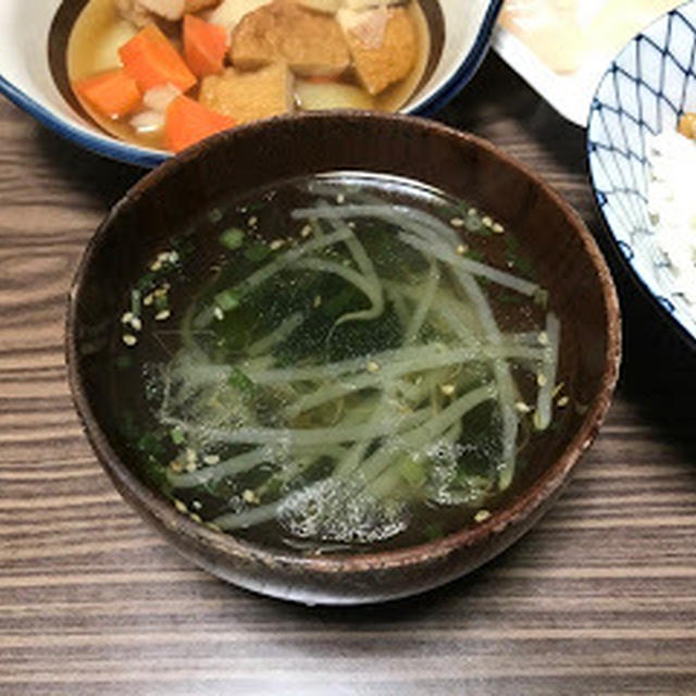 もやしとわかめの中華スープ By まるとんさん レシピブログ 料理ブログのレシピ満載