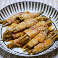 ポリポリ食感の「ごぼうの豚バラ肉巻き焼き」&「麺麓で限定メニューを食べる」