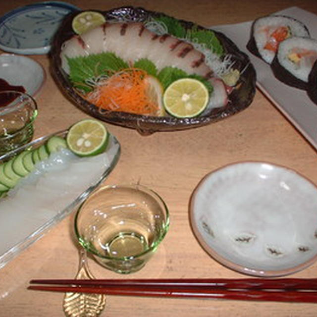 萩ガラス＆萩焼の器でディナー