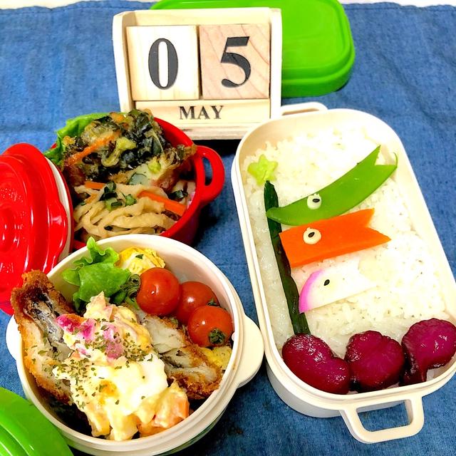 旦那の夜勤のお弁当と今日の主役U´•ﻌ•`U