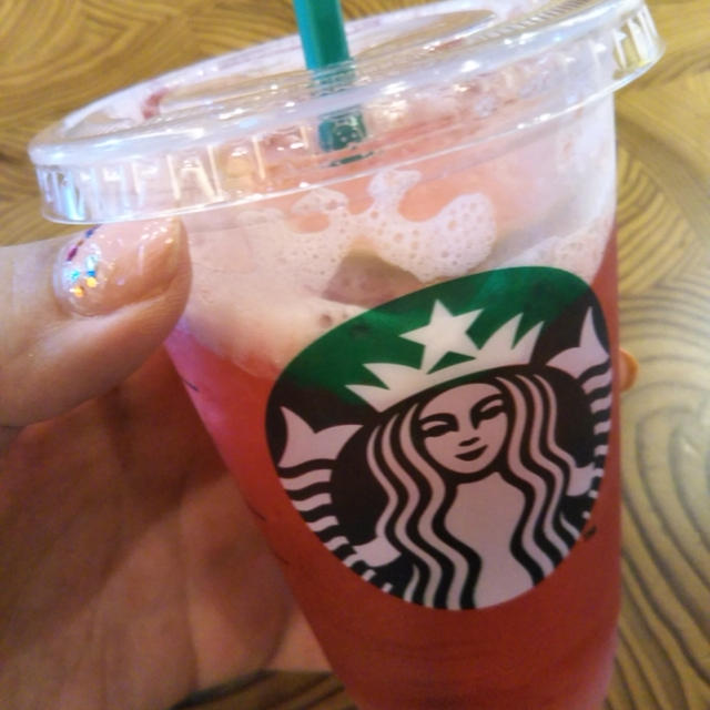 スタバ☆シェイクン ウォーターメロン & パッション ティー＆しおりゲット
