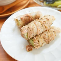 自家栽培きゅうりの豚肉巻き