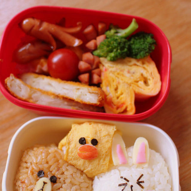 6月10日のお弁当　LINEキャラをお弁当にしてみたよ