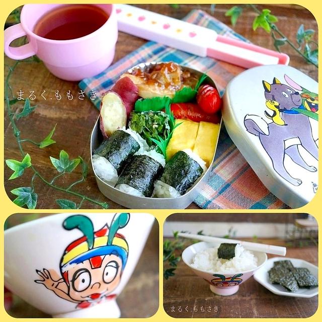 映えないけど、懐かしの昭和なお弁当✿（便利なミニサイズの海苔♪）