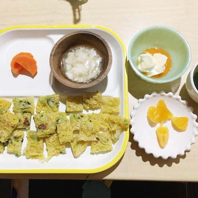 離乳食完了期 グリーンボールと小松菜の素麺おやき By うさぱんさん レシピブログ 料理ブログのレシピ満載
