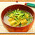 じゃがいもと豆苗のお味噌汁。