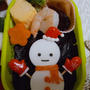 型抜きで簡単！はんぺんで雪だるま弁当〖デコ弁〗   #平日お昼ご飯はお弁当or外食
