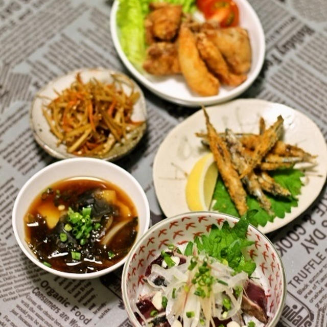 2種のお魚ととりあんの唐揚げ / お外ランチ