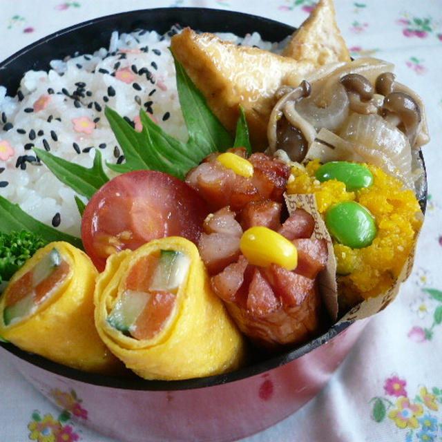 厚揚げのきのこあんかけ弁当♪