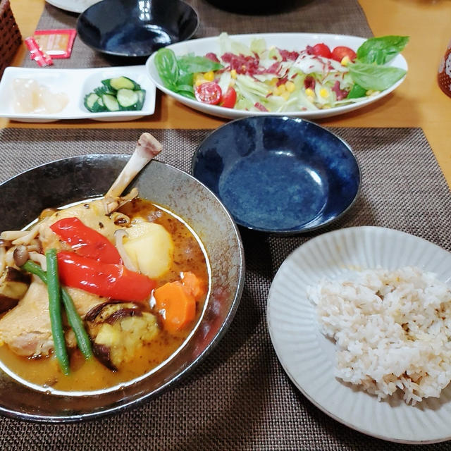 ”スープカレー”再登場の晩ごはん