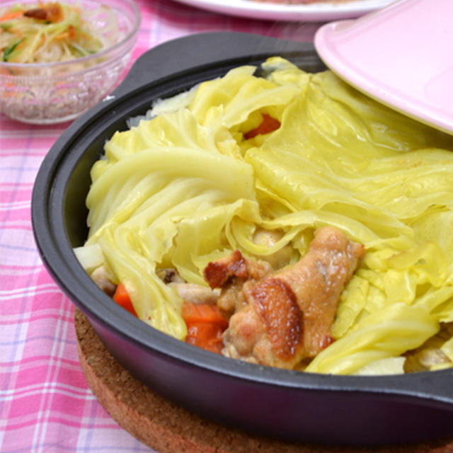 カレー風味塩手羽。しょうが風味のヤムウンセン。の晩ご飯。
