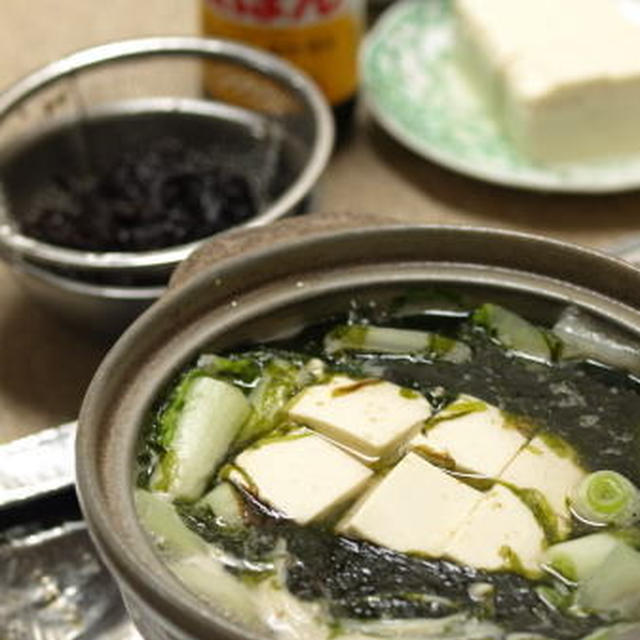 生海苔入り湯豆腐　＆　生海苔と長芋のポン酢和え