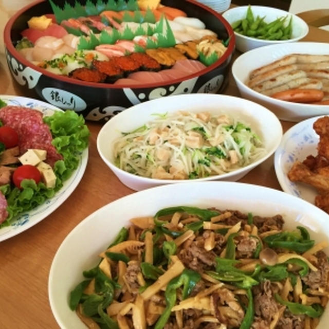 京君フャミリーと我が家で食事♪