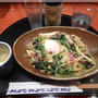ほうれん草としめじのペペロンチーノ温泉卵添え～JR大阪駅の名店