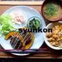 誰でも出来ます：豚ニラゴマつくね定食　＜きよこの見栄っ張り＞