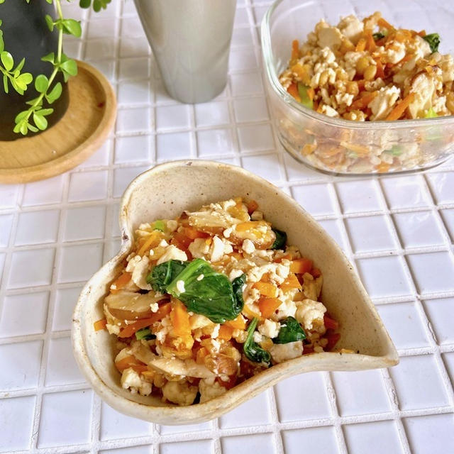 天かすマジック!?時短カンタン「炒り豆腐」の作り置き