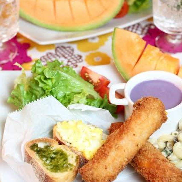 ターキーハムでチーズロールスティックフライ