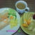 Good－morning ラビっ子のツナサンド＆フルーツ盛りもり～＆野菜盛り～じゃよ♪