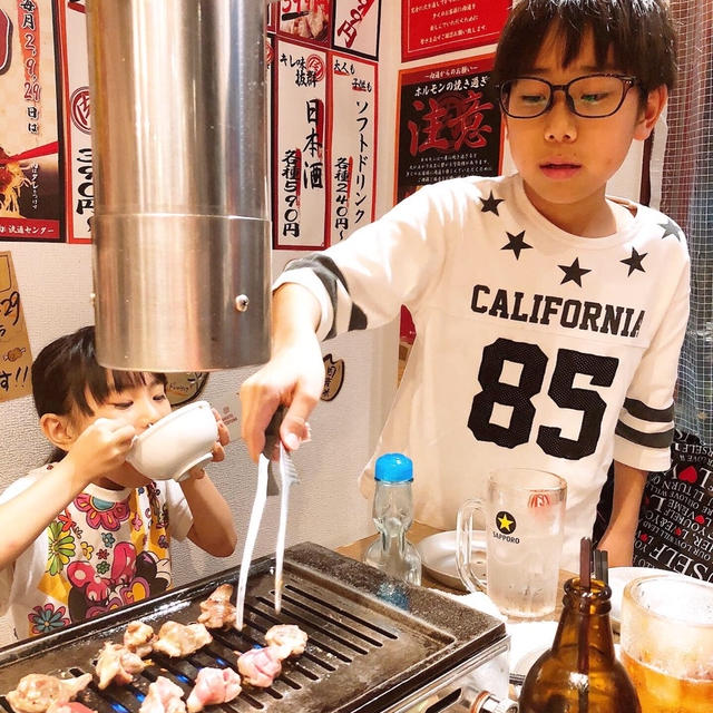 父の日はホルモン焼きと銭湯です！！