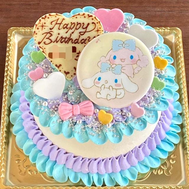 モコモコうさぎちゃん(紫)ケーキ♡ゆめかわ - おもちゃ/人形