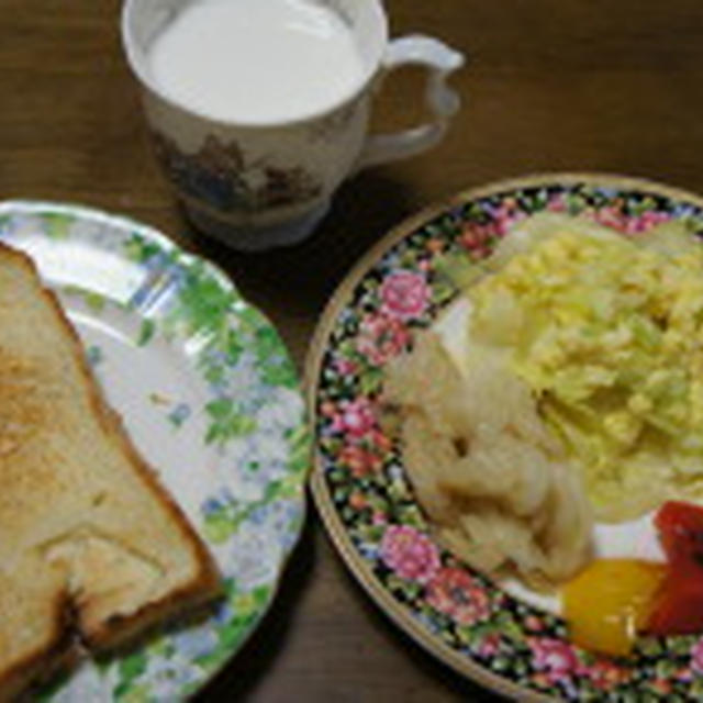 じゃがいもと白菜と小松菜の煮物