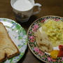 じゃがいもと白菜と小松菜の煮物