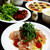 生ハムパスタ+サラミピザ+白玉ぜんざい