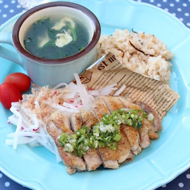 簡単！ネギ塩チキンでワンプレートごはん