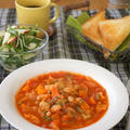 白いんげん豆と野菜のトマトスープ