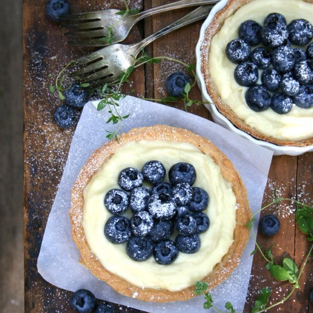 Blueberry Custard Tartsブルーベリーをたっぷりのせたカスタードタルト