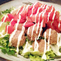 てりやき鶏団子のサラダ仕立て