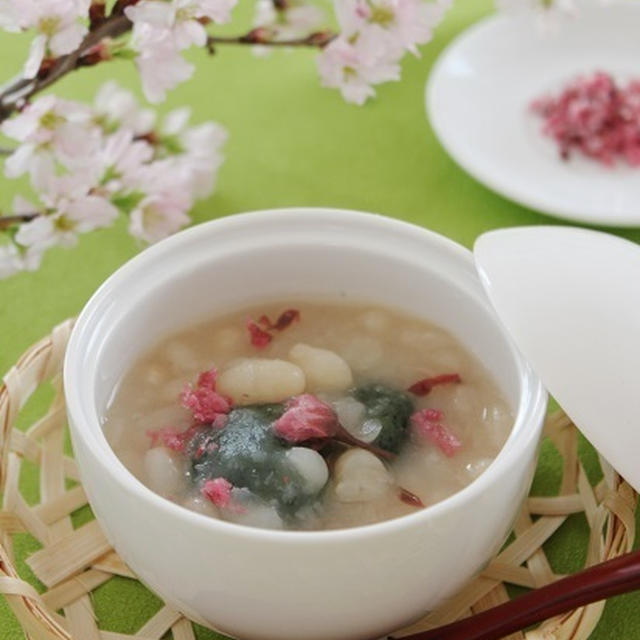 春の白ぜんざい　春のおやつ