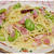 春野菜を食べよう！　＜空豆とベーコンのパスタ＞
