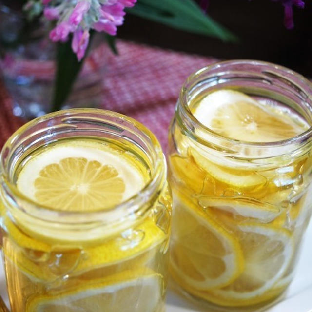 ■食べる保存ドリンク【免疫力最強！！食べたり飲んだり　レモンと生姜の蜂蜜漬けレシピ】