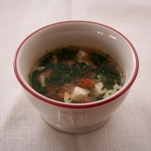 レシピブログ連載☆離乳食レシピ☆「豆腐と小松菜のトマトスープ」更新のお知らせ♪