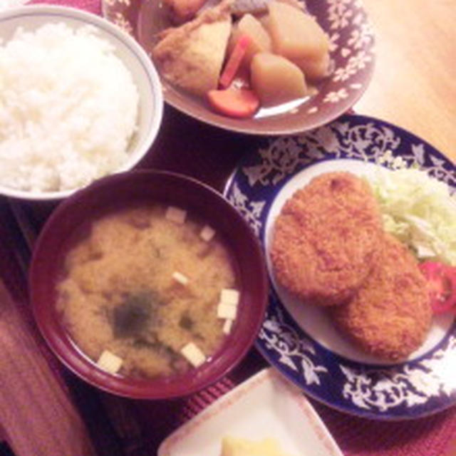 おでん風煮物＆コロッケ二種