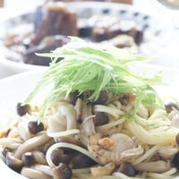 「ほたて缶としめじのしょうが風味スパゲッティ」「牛肉の黒ビール煮」「ポテトサラダ」
