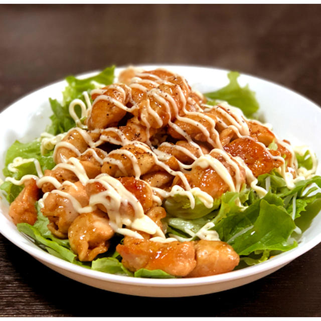 鶏カタ肉の照り焼き