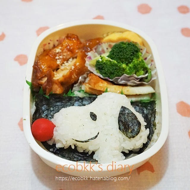 スヌーピー弁当2回分の記録/My Homemade Boxed Lunch, Snoopy Bento/ข้าวกล่องเบนโตะสำหรับสามี