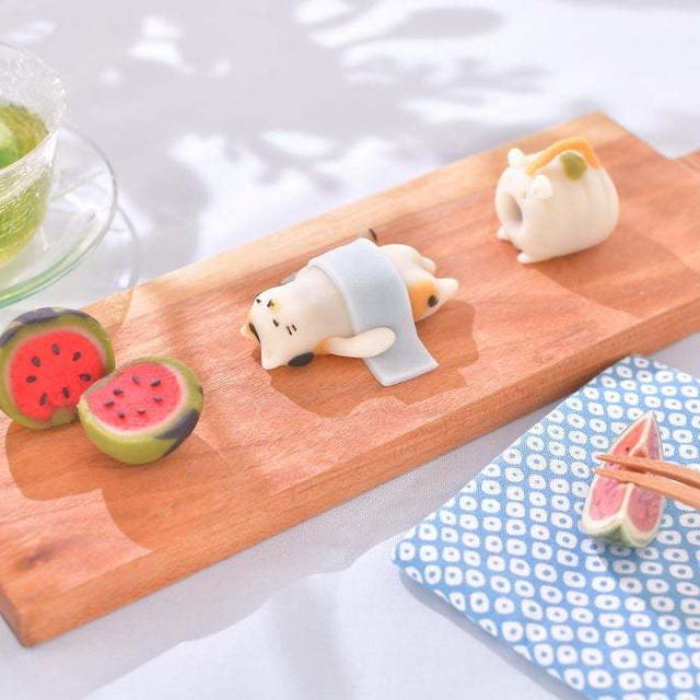 夏の猫が和菓子に♪季節の練り切り