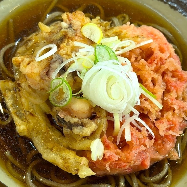 立ち蕎麦行脚「亀有そばのゲソ紅しょうが天そば」