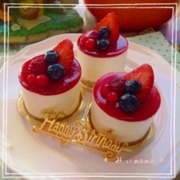 ☆　真っ赤なレアチーズケーキ　☆