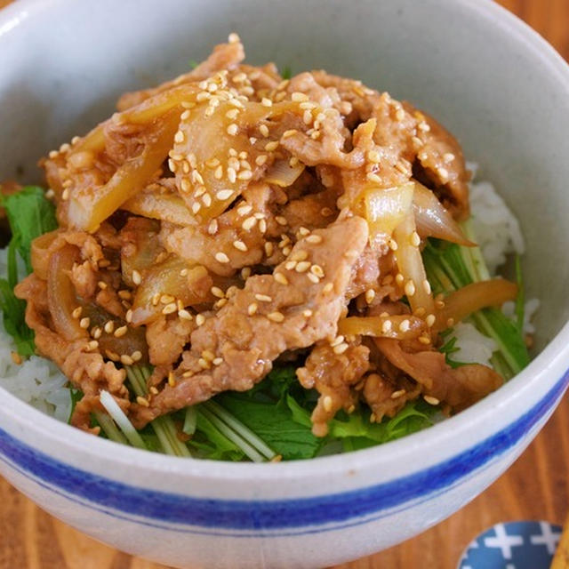 お肉が柔らか♪ご飯がすすむ♪甘辛♡スタミナ豚丼