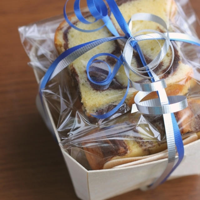 パウンドケーキのラッピング*
