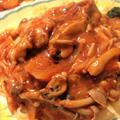 ＜鶏肉ときのこのトマト煮スパゲッティー＞ by はらぺこ準Junさん