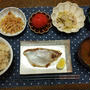 【晩ごはん】鯛の塩糀漬け、焼ききのこの炊き込みごはん。