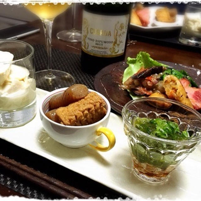ちょこちょこ6品のおうちご飯。冷蔵庫一掃中。