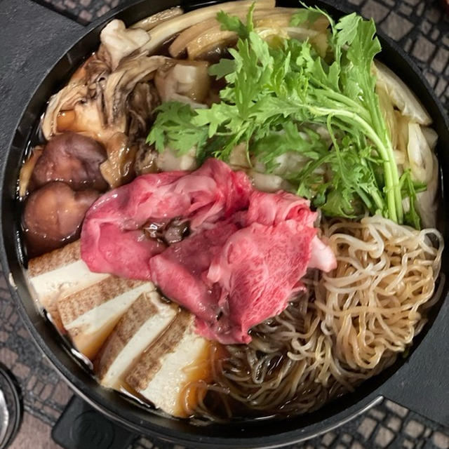 角麩入りのすき焼きーーー！