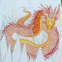 コラボ作品ー迫り来る龍の時代ーの絵を描き始めました。