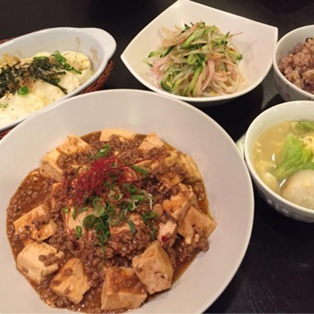 【昨日の晩ごはん☆素を使わない麻婆豆腐】
